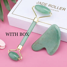 Load image into Gallery viewer, Rose Quartz &amp; Jade Facial Roller
