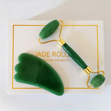 Load image into Gallery viewer, Rose Quartz &amp; Jade Facial Roller
